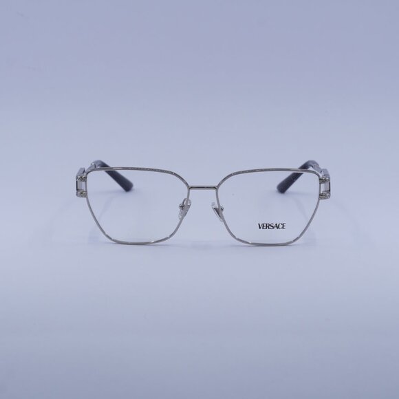 Versace VE1301 1000 Eyeglasses Silver 57mm Cat Eye Frame - Picture 4 of 10